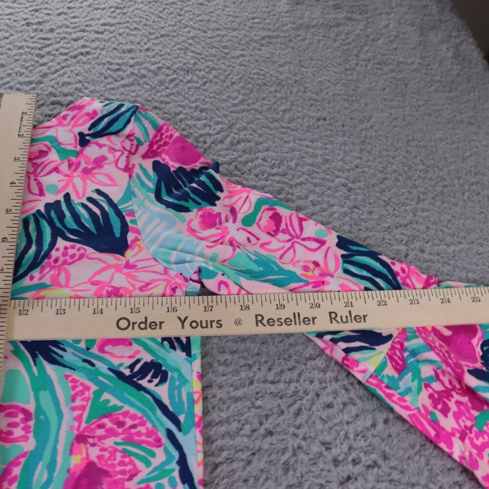 Lilly Pulitzer Fontaine Top Womens XS Pink Multicolor Floral 3/4 Sleeve Preppy - Picture 9 of 9